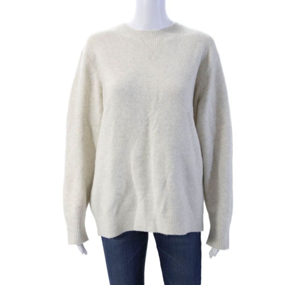 J.W.ANDERSON Women Pullover Sweater Beige Crew Neck Long Sleeve Size M